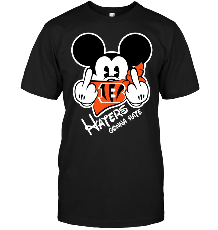 Cincinnati Bengals "haters Gonna Hate" Mickey Mouse T-Shirt Cincinnati Bengals "haters Gonna Hate" Mickey Mouse T-Shirt